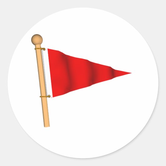 Waarschuwing voor kleine vaartuigen ronde sticker (Voorkant)