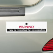 WAARSCHUWING voor leugenaars, bedriegers, bulten e Bumpersticker (Op auto)