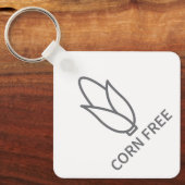 Waarschuwing voor maïsvrije allergie sleutelhanger (Voorkant)