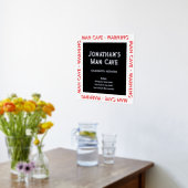 Waarschuwing voor man grot Folie Folie Afdrukken (Laag (Keuken))