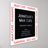 Waarschuwing voor man grot Folie Folie Afdrukken (Laagn)