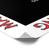 Waarschuwing voor man grot Poster Regels (Hoek)