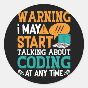 Waarschuwing voor medische coderen Ik kan beginnen Ronde Sticker