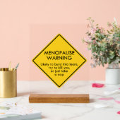 Waarschuwing voor menopauze acryl bord (Huwelijk)