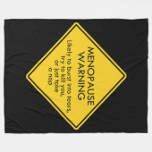 Waarschuwing voor menopauze fleece deken (Voorkant (Horizontaal))