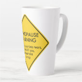 Waarschuwing voor menopauze latte mok (Rechterhoek)