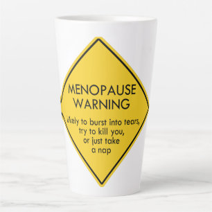 Waarschuwing voor menopauze latte mok