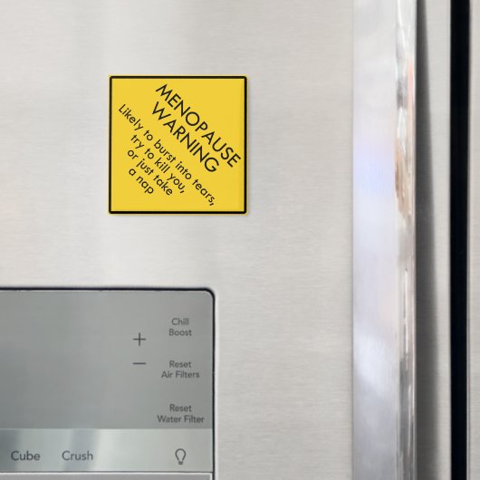 Waarschuwing voor menopauze magneet (Insitu (Koelkast))