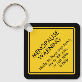 Waarschuwing voor menopauze sleutelhanger (Voorkant)