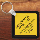 Waarschuwing voor menopauze sleutelhanger (Voorkant)