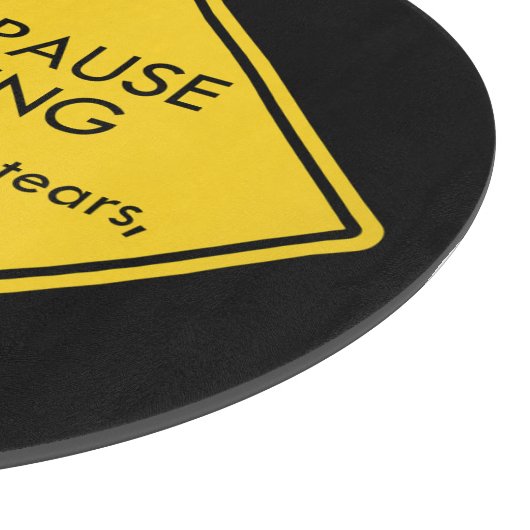 Waarschuwing voor menopauze snijplank (Hoek)