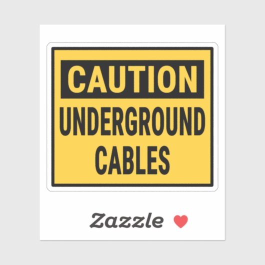 Waarschuwing voor ondergrondse kabels sticker (Vel)