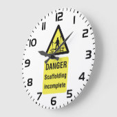 Waarschuwing voor onvolledige plaats van gevaarsca grote klok (Hoek)