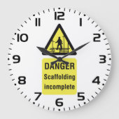 Waarschuwing voor onvolledige plaats van gevaarsca grote klok (Voorkant)