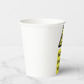 Waarschuwing voor onvolledige plaats van gevaarsca papieren bekers (Rechts)