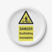 Waarschuwing voor onvolledige plaats van gevaarsca papieren bordje (Voorkant)