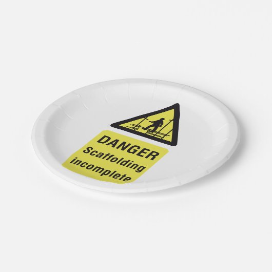 Waarschuwing voor onvolledige plaats van gevaarsca papieren bordje (Gekanteld)