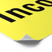 Waarschuwing voor onvolledige plaats van gevaarsca poster (Hoek)