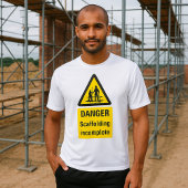 Waarschuwing voor onvolledige plaats van gevaarsca t-shirt