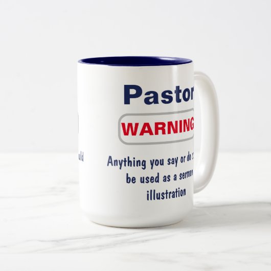 Waarschuwing voor pasta's Humoureuze Mok (Voorkant rechts)