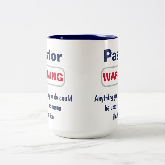 Waarschuwing voor pasta's Humoureuze Mok (Center)