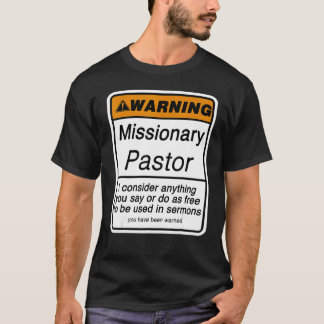 Waarschuwing voor predikant voor beeldscherpstelli t-shirt