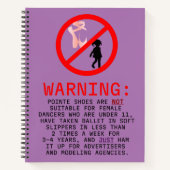 Waarschuwing voor puntschoten Lavender Aangepast Notitieboek (Voorkant)