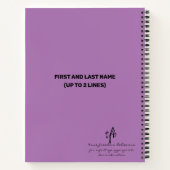 Waarschuwing voor puntschoten Lavender Aangepast Notitieboek (Achterkant)