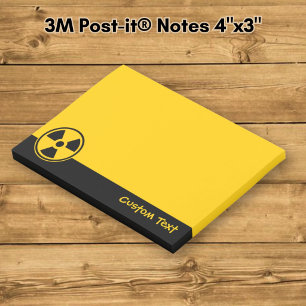 Waarschuwing voor radioactiviteit post-it® notes