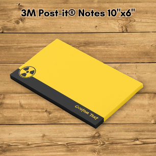 Waarschuwing voor radioactiviteit post-it® notes