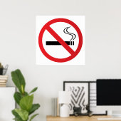 Waarschuwing voor rooksignaal poster (Thuiskantoor)