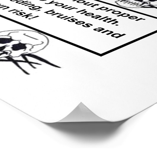 Waarschuwing voor rusteling Poster (Hoek)