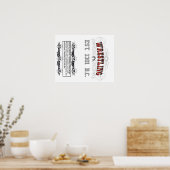 Waarschuwing voor rusteling Poster (Keuken)