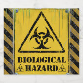 WAARSCHUWING VOOR TOXISCH BIOLOGISCH GEVAAR BIER ETIKET (Enkel label)