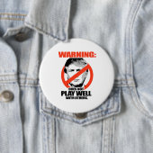 Waarschuwing voor Trump - Wordt niet goed afgespee Ronde Button 4,0 Cm (In situ)