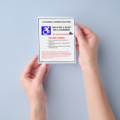 Waarschuwing voor uitgeschakelde parkeerruimte flyer (Hand)