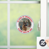 Waarschuwing voor veiligheid van huisdieren Custom Raamsticker (Huis)