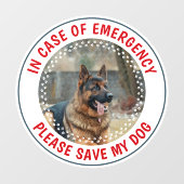 Waarschuwing voor veiligheid van huisdieren Custom Raamsticker (Vel)