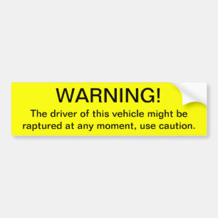Waarschuwing voor verkrachting Bumpersticker
