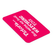Waarschuwing voor voedseldief Magnet Fun/Roze Magneet (Rechterzijde)
