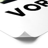 Waarschuwing! Vortex-geluid binnenin (tornado) Poster (Hoek)