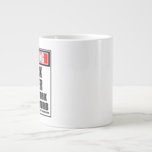 Waarschuwing Vrachtwagenhandelaar hard op het werk Grote Koffiekop (Voorkant)