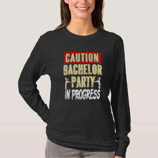 Waarschuwing vrijgezellenfeest is aan de gang retr t-shirt