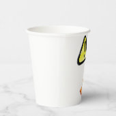 Waarschuwing waarschuwende verkeerskone papieren bekers (Rechts)