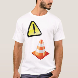 Waarschuwing waarschuwende verkeerskone t-shirt