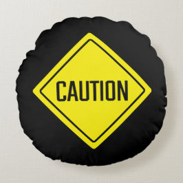 WAARSCHUWING | Waarschuwingsbord | Rond kussen