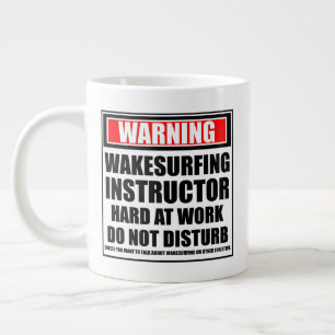 Waarschuwing Wakesurfering Instructor hard op het Grote Koffiekop