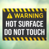 Waarschuwing warm oppervlak niet aangeraakt raamsticker (Vel 3)