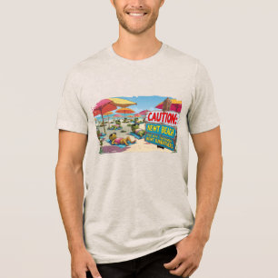 Waarschuwing: Watersalamanderstrand Tri-Blend Shirt