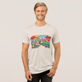 Waarschuwing: Watersalamanderstrand Tri-Blend Shirt (Voorkant volledig)